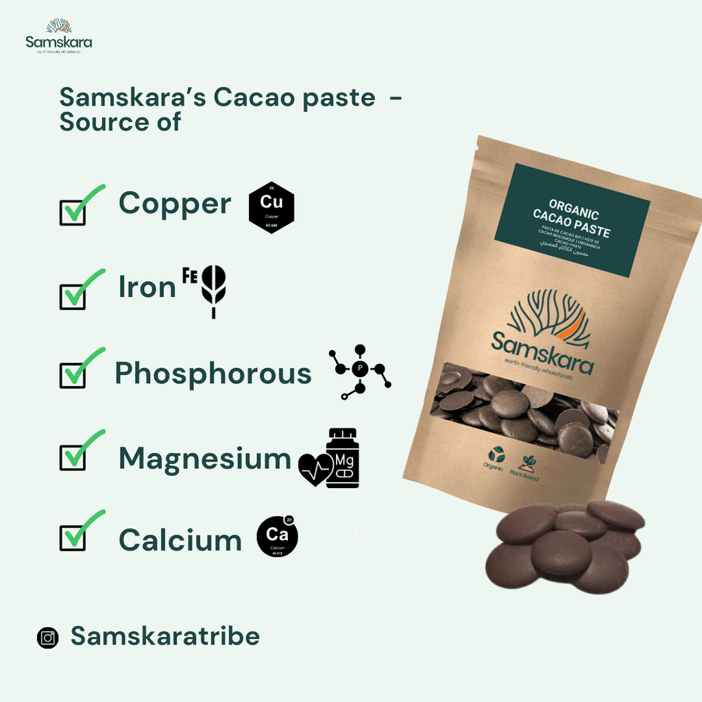 Cacao Paste | Button-shaped Rich &amp; Raw | Organic BIO