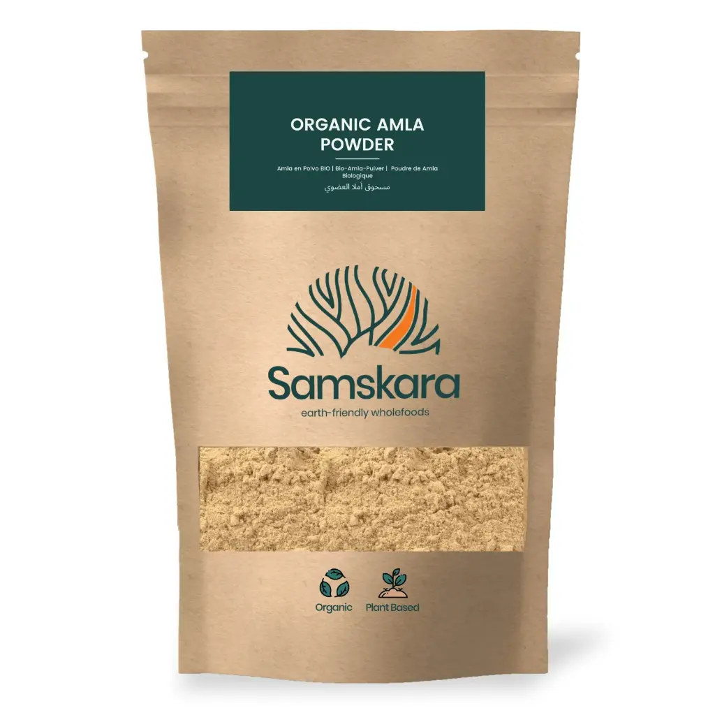 AMLA POWDER | Organic BIO | + Enrich Hair, Skin, Vitamin C levels, Antioxidants, Beta Carotene, Collagen formation & Iron!