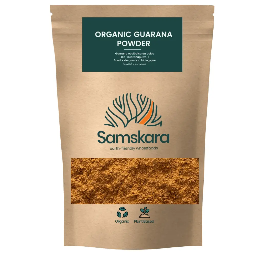 GUARANA POWDER | Organic BIO | Antioxidant + Stamina & Endurance, Mental Performance + Metabolism Boost - Coffee Replacement!