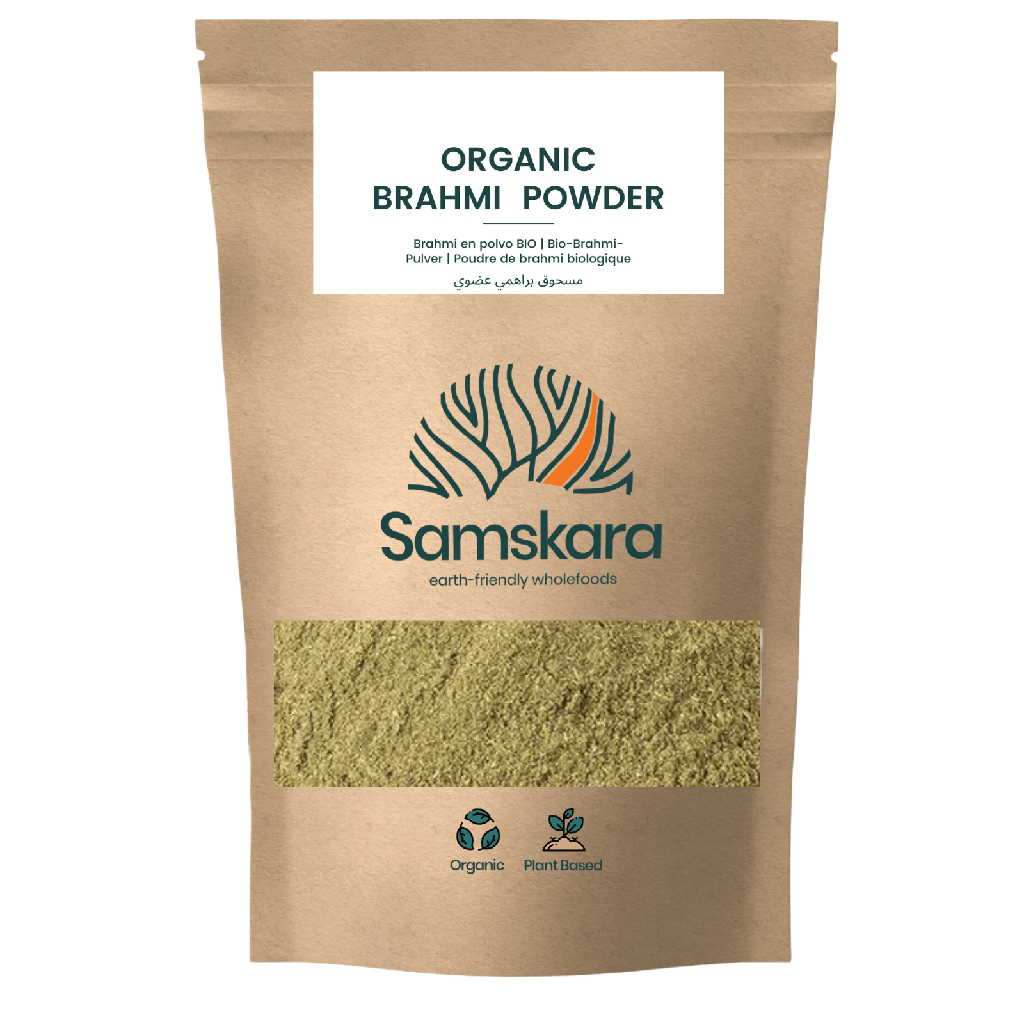 BRAHMI POWDER | Organic BIO | + Cognitive Plasticity, Memory, Concentration, Tranquillising, Emotional Equilibrium, Digestive & Sleep aid