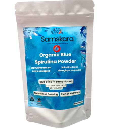 Blue Spirulina Powder | 100% Phycocyanin | Organic BIO | Natural Blue Colouring for Recipes + Antioxidants