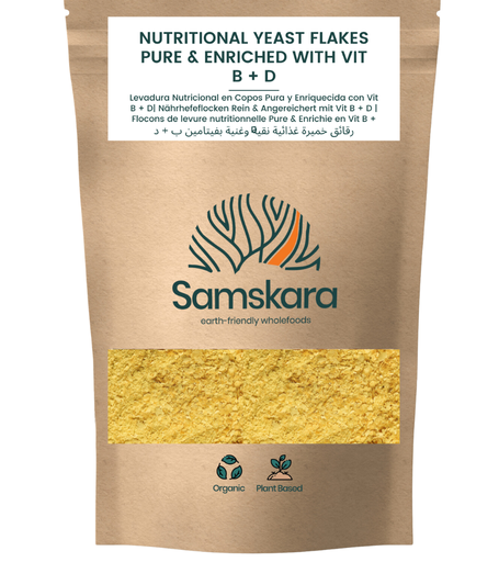 Nutritional Yeast Flakes | 100% Pure | Extra Vit B + D